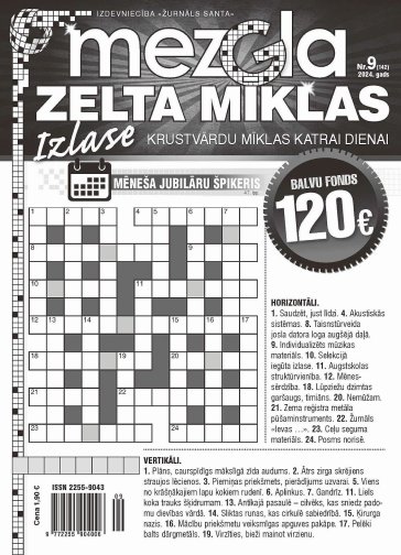 MEZGLA ZELTA MĪKLAS Nr. 9 2024