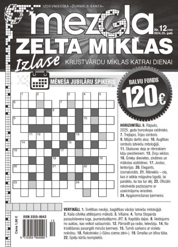 MEZGLA ZELTA MĪKLAS Nr. 12 2024